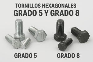 Tornillos hexagonales-grado5 y grado 8