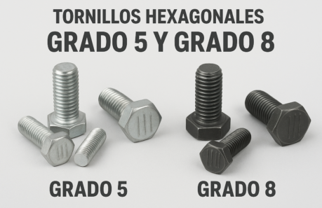 Tornillos hexagonales-grado5 y grado 8